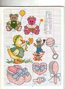 Schema punto croce Coisas de bebe